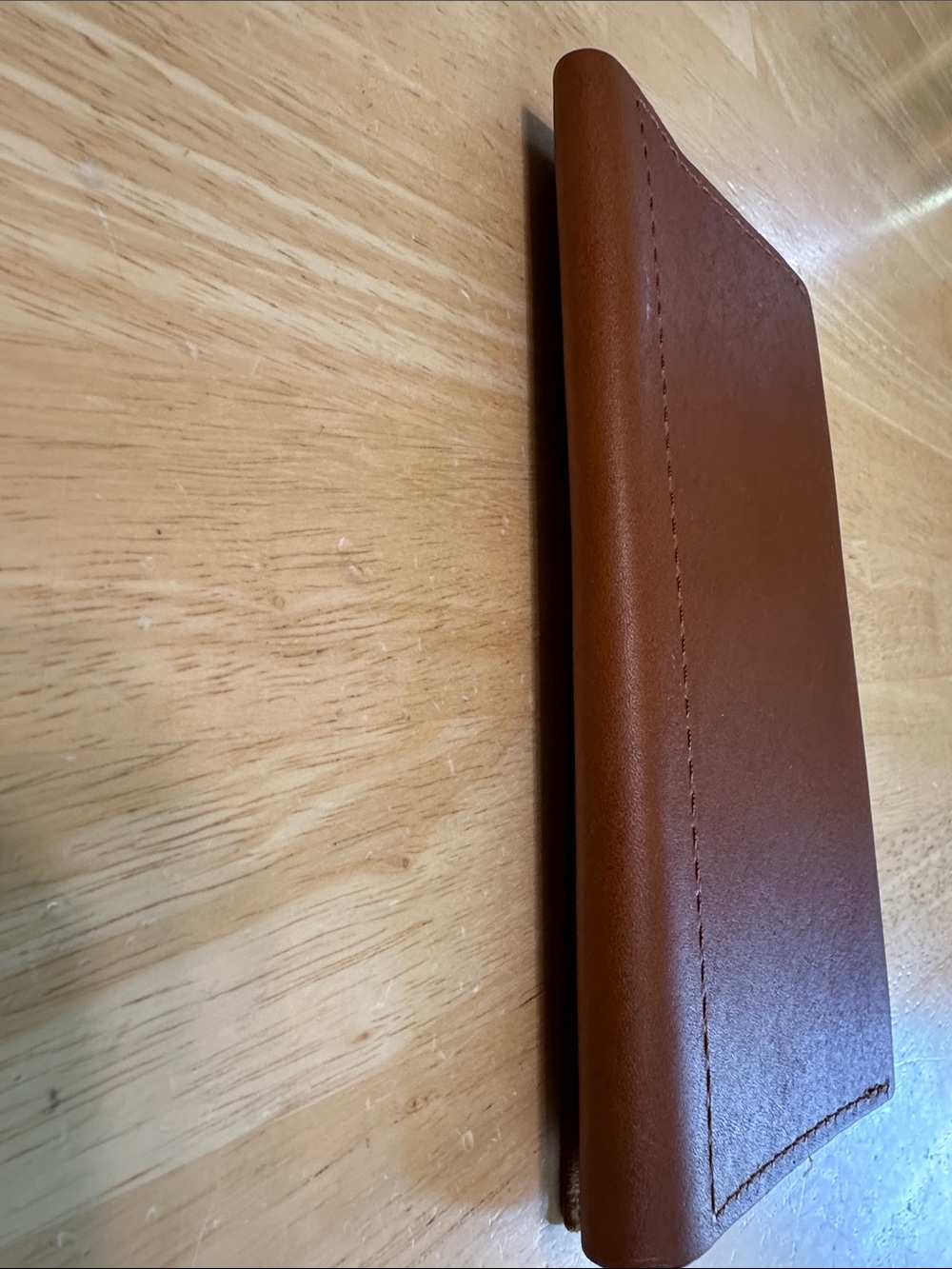 Portland Leather Burnt Sienna Leather Long Bifold Wallet - Picture 4 of 13